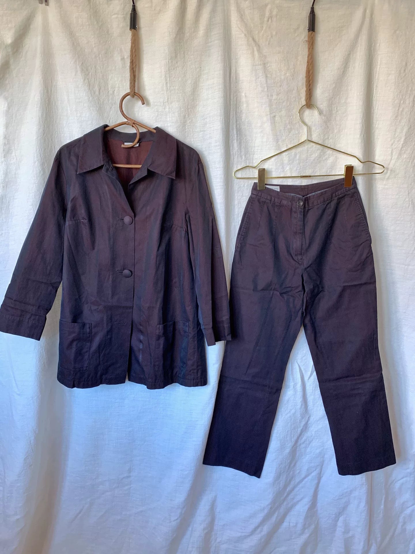 Dries Van Noten 90s Iridescent Loose Suit Set