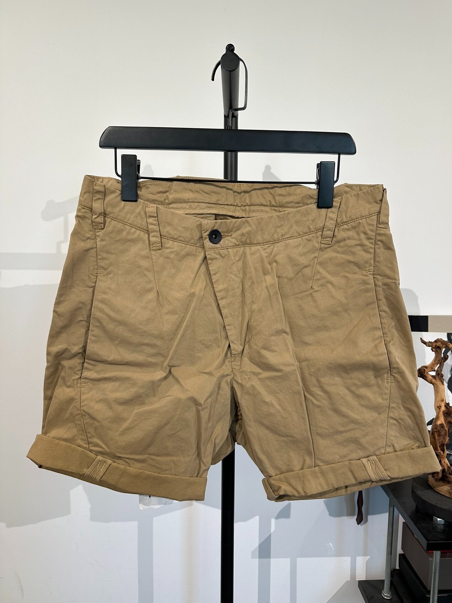 Boris Bidjan Saberi 11by bbs P5 Beige Twill Shorts