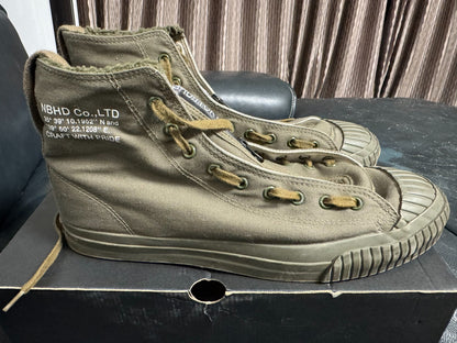 Neighborhood G.R-Hi Olive Drab Plush Canvas Shoes