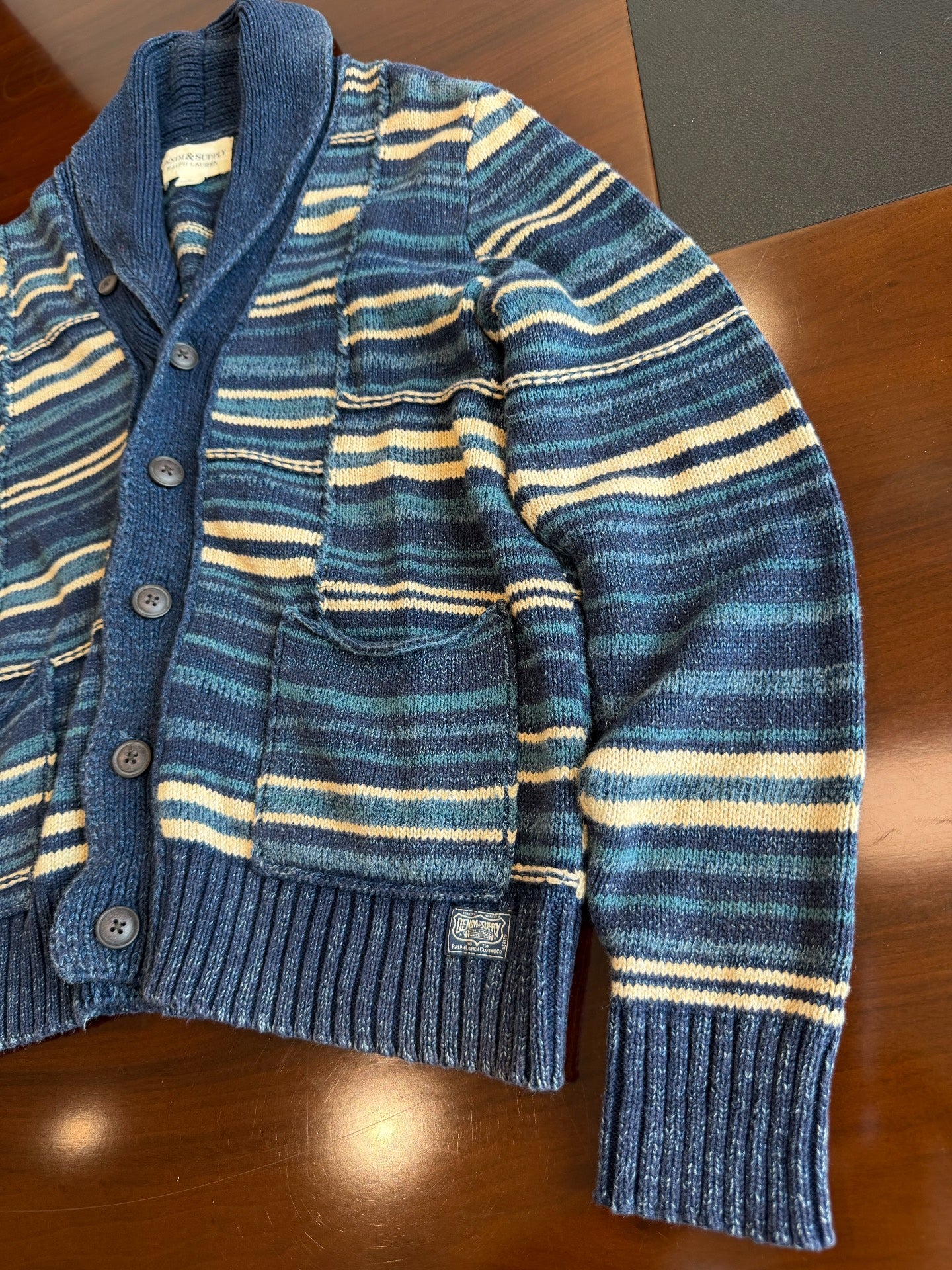 Ralph Lauren POLO Striped Knit Cardigan