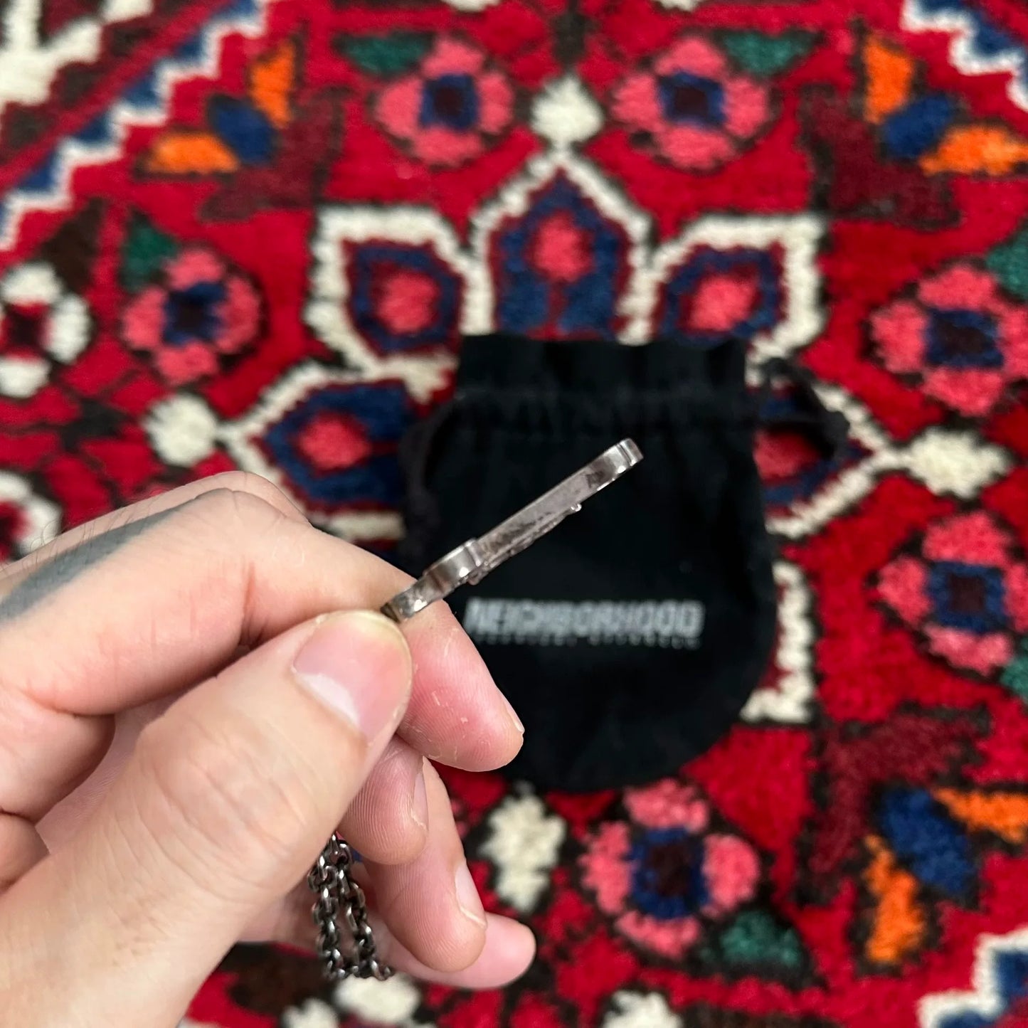 neighborhood silver cross necklace set