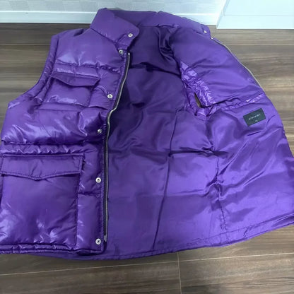 purple puffer vest from sophnet