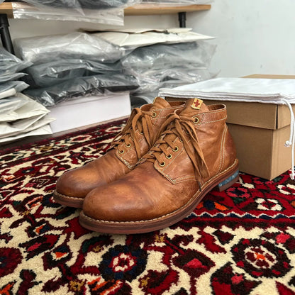 visvim brigadier boots in mid brown