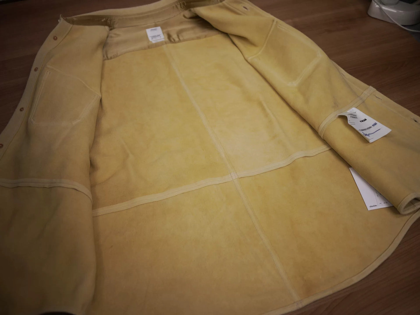 visvim lumber shacket beige deerskin jacket