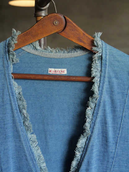 Kapital Indigo Dyed Frayed Top