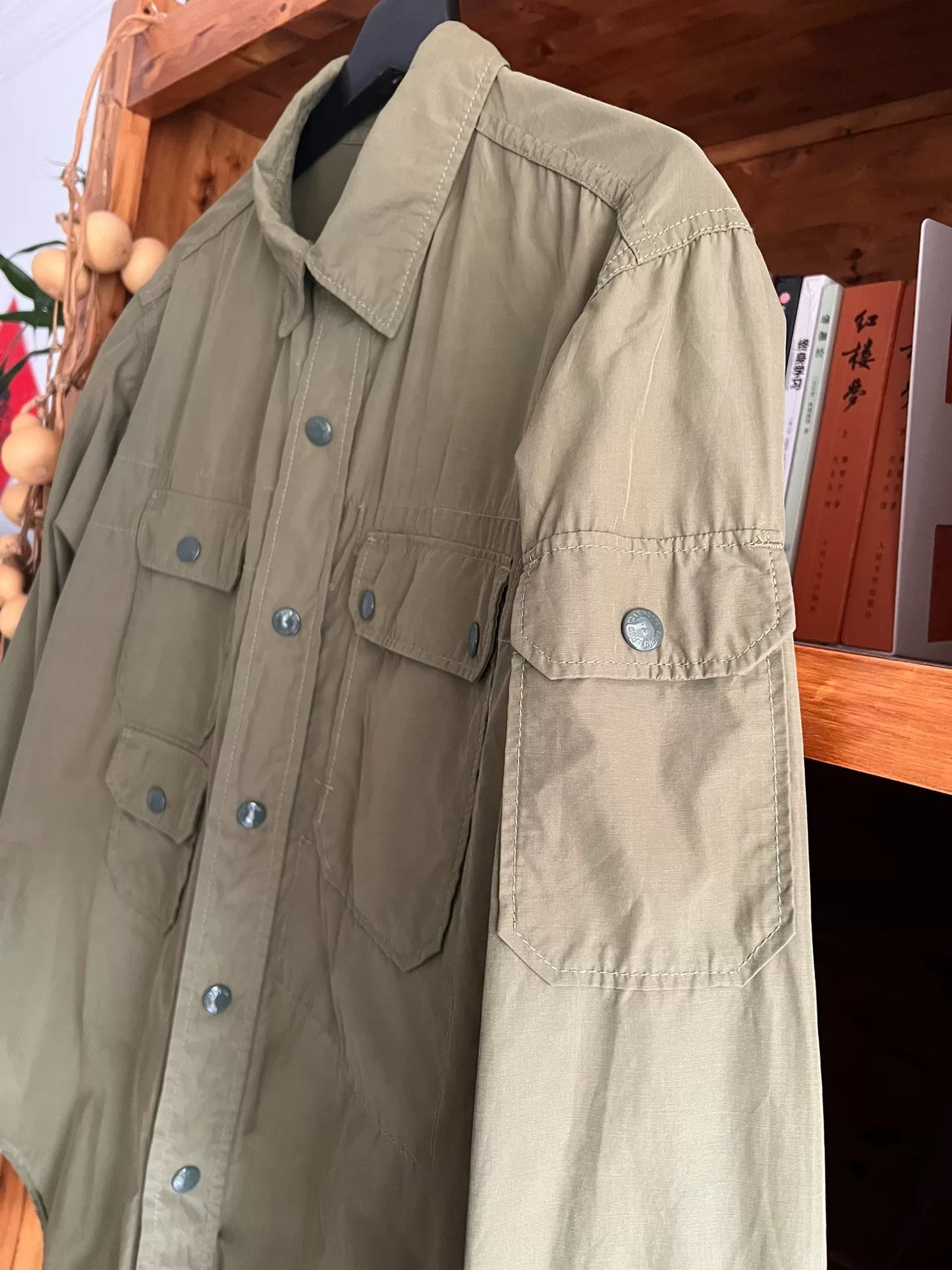 Engineered Garments Classic Olive Green Shirt Jacket
