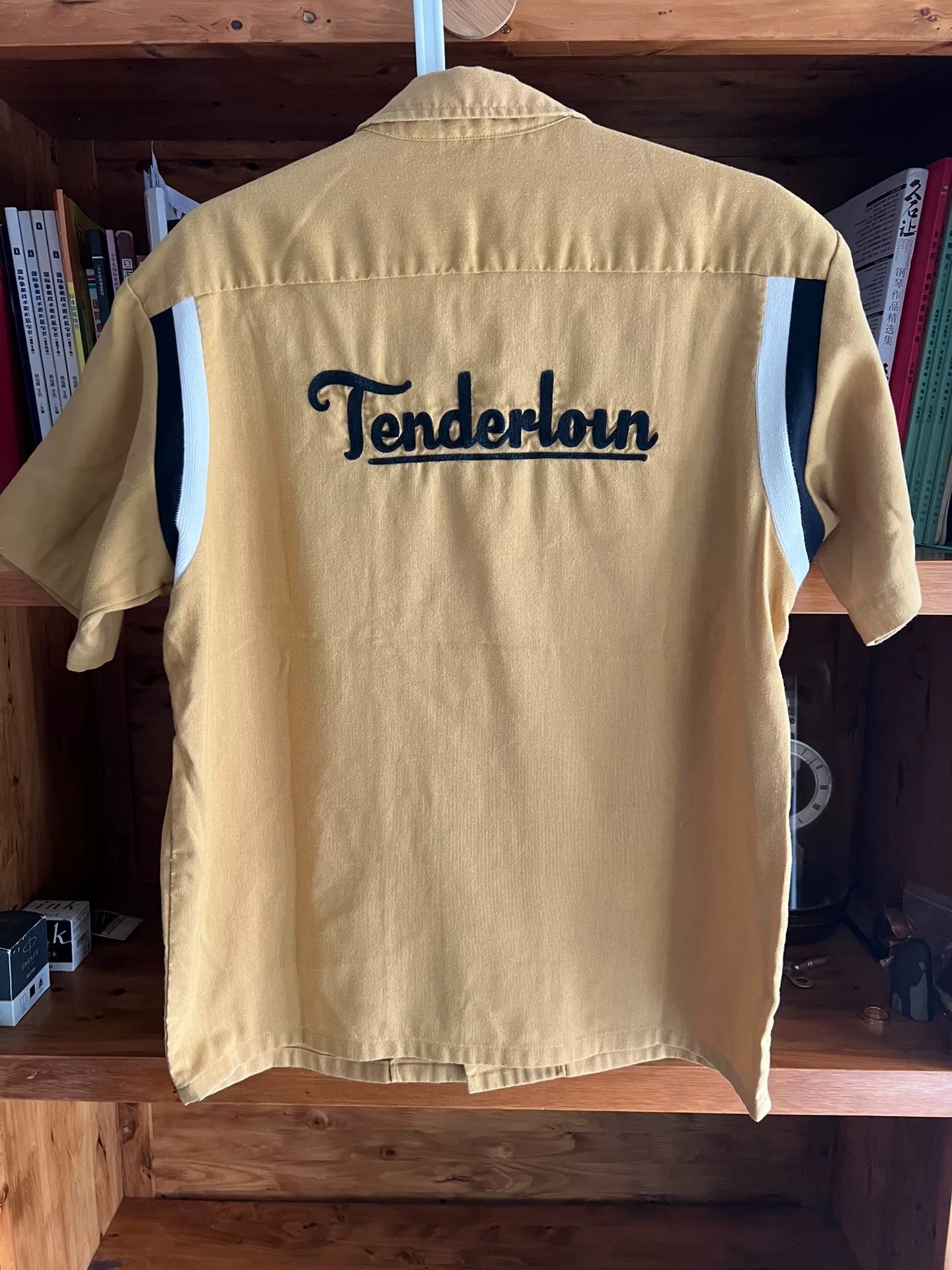 vintage tenderloin yellow bowling short sleeve shirt