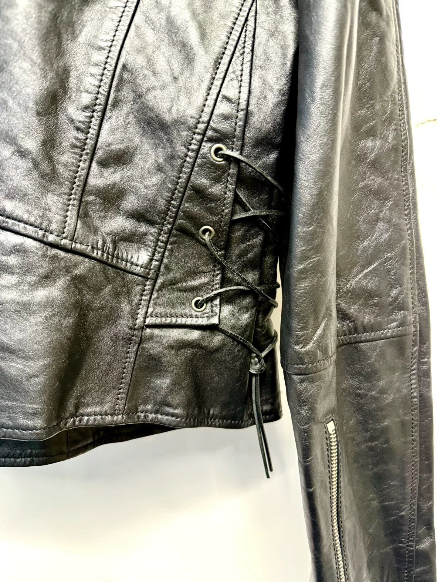 saint laurent studded black leather jacket
