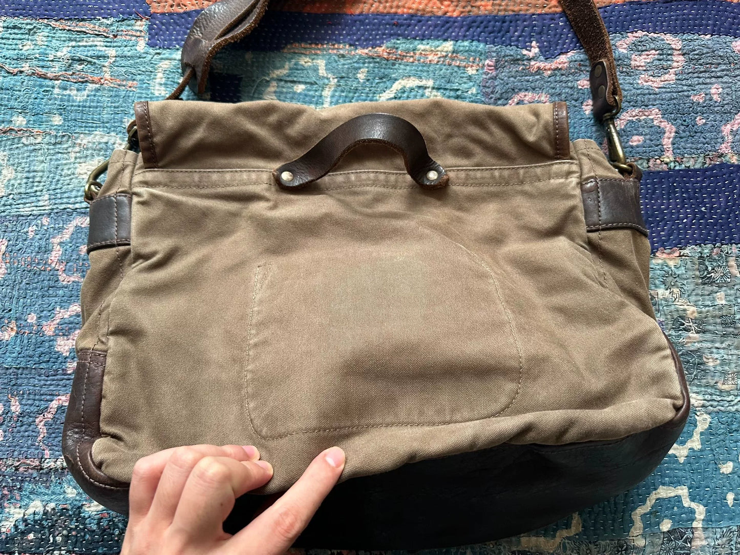 rrl messenger bag with shoulder strap