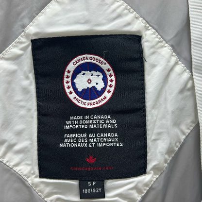 canada goose everett white down jacket size s