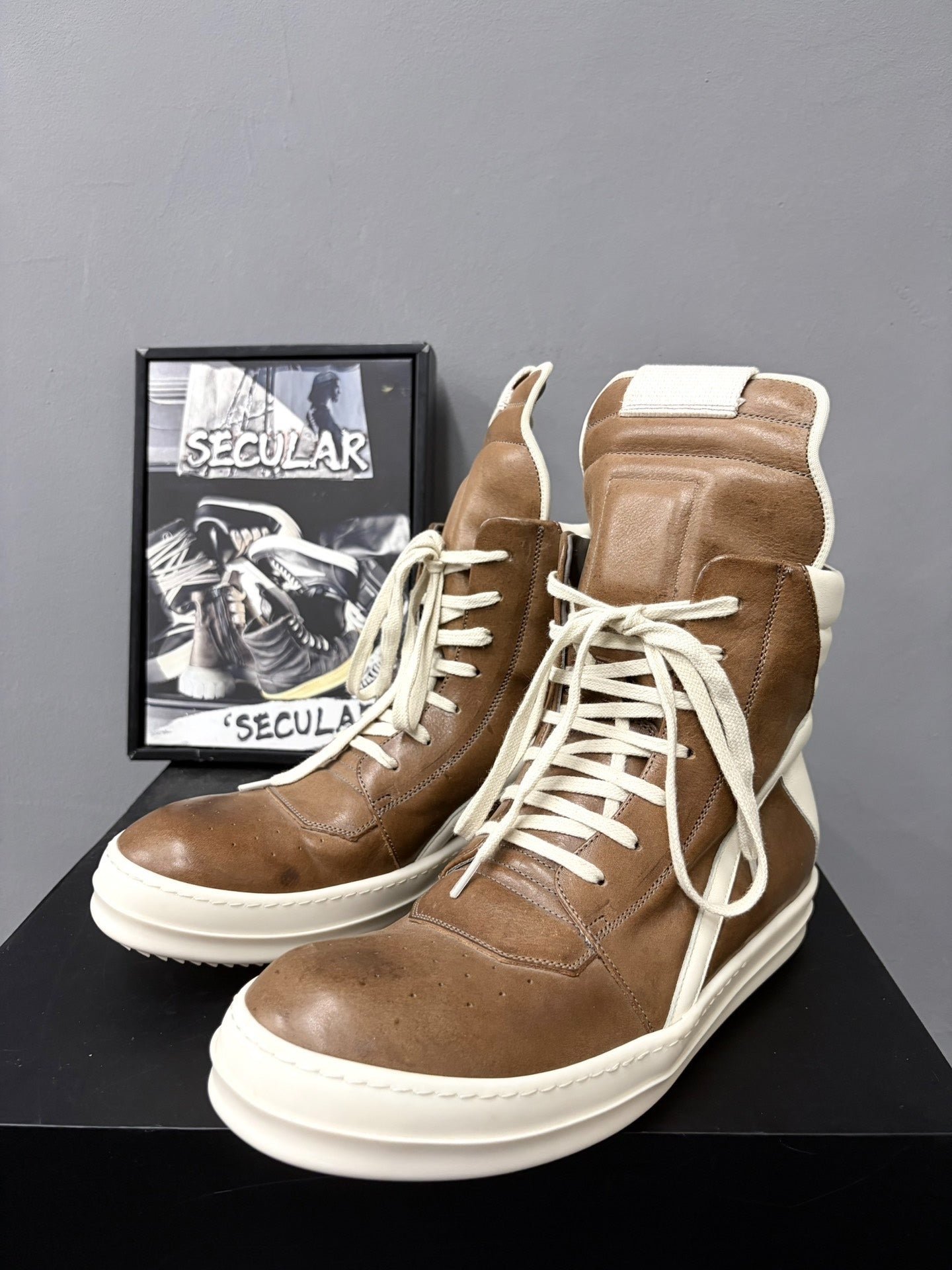 Rick Owens 22SS Geobasket Brown High-Top