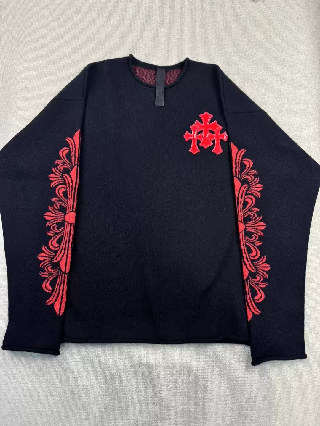 Chrome Hearts Red Cross Vine Sweater