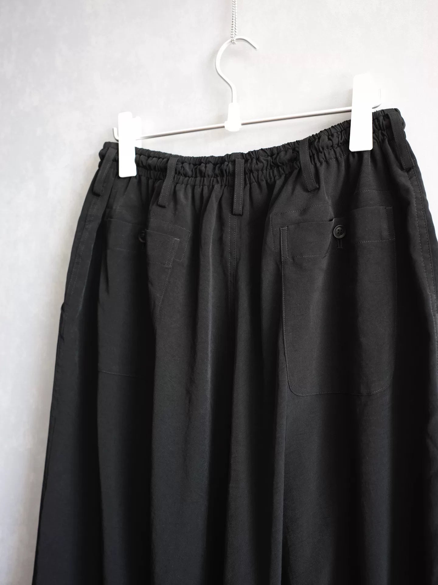 yohji yamamoto low-crotch asymmetrical pants