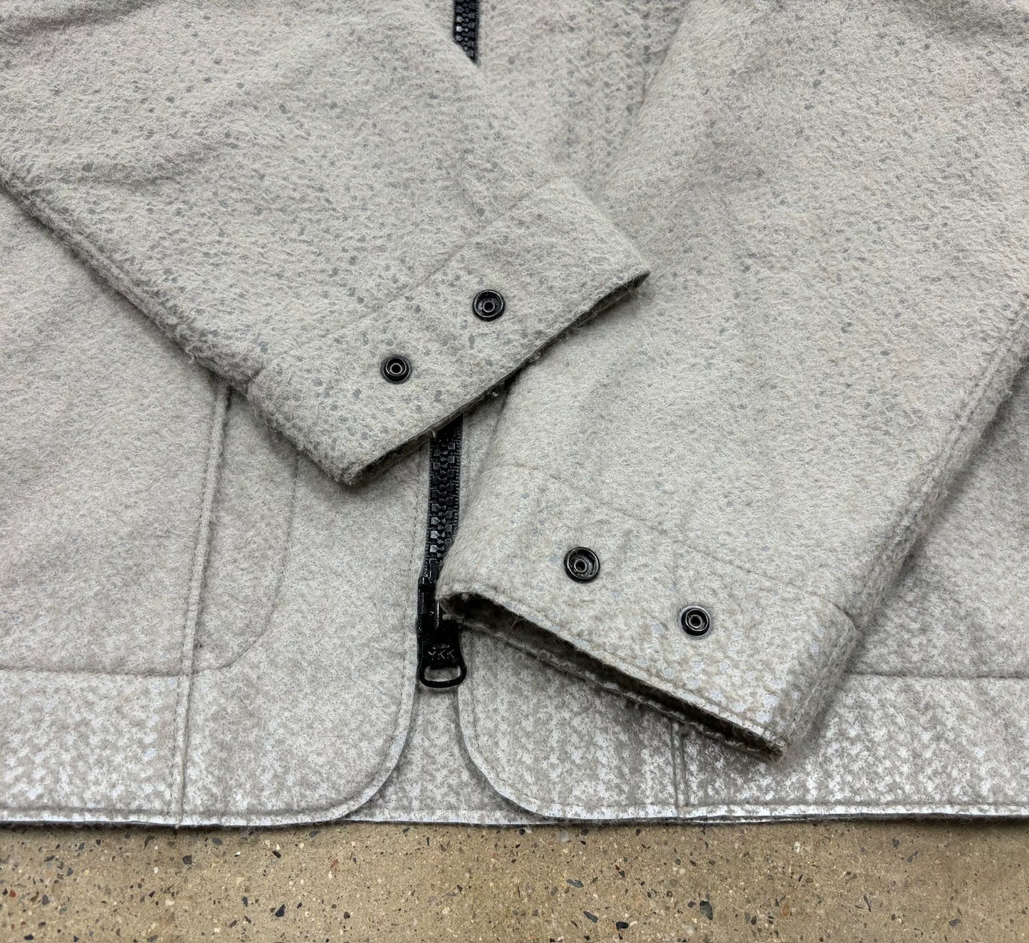 stone island reflective hooded jacket M size