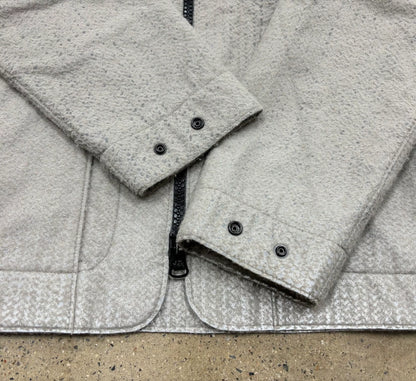 stone island reflective hooded jacket M size