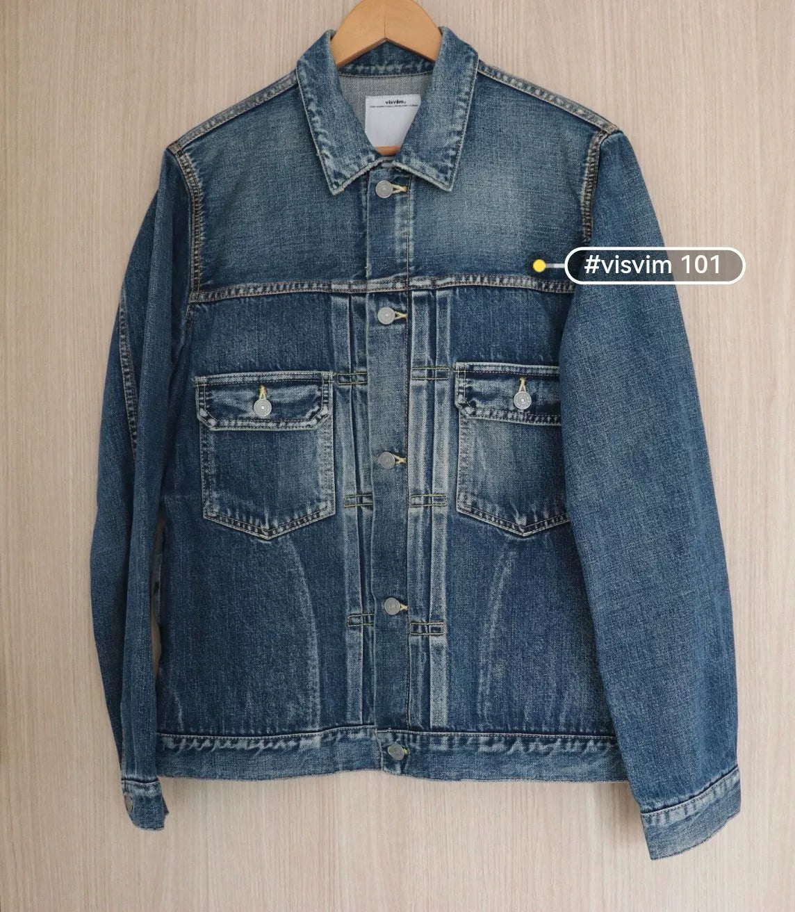 Visvim 11SS 101JKT Snake Skin Wash Denim Jacket