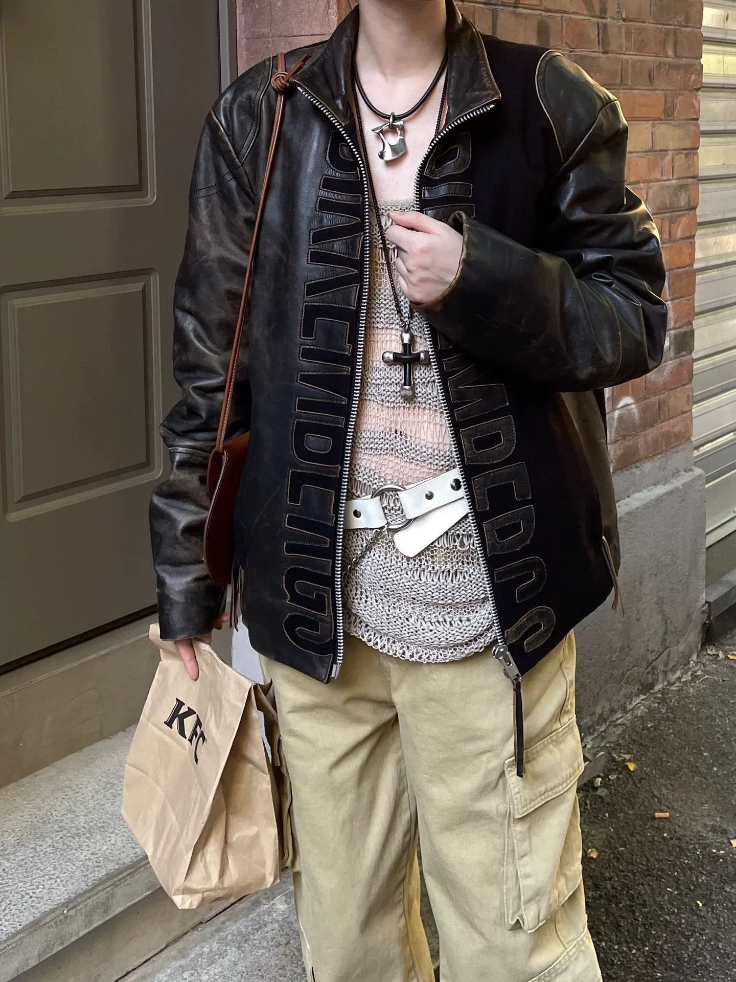 Dirk Bikkembergs Vintage Wool Leather Jacket