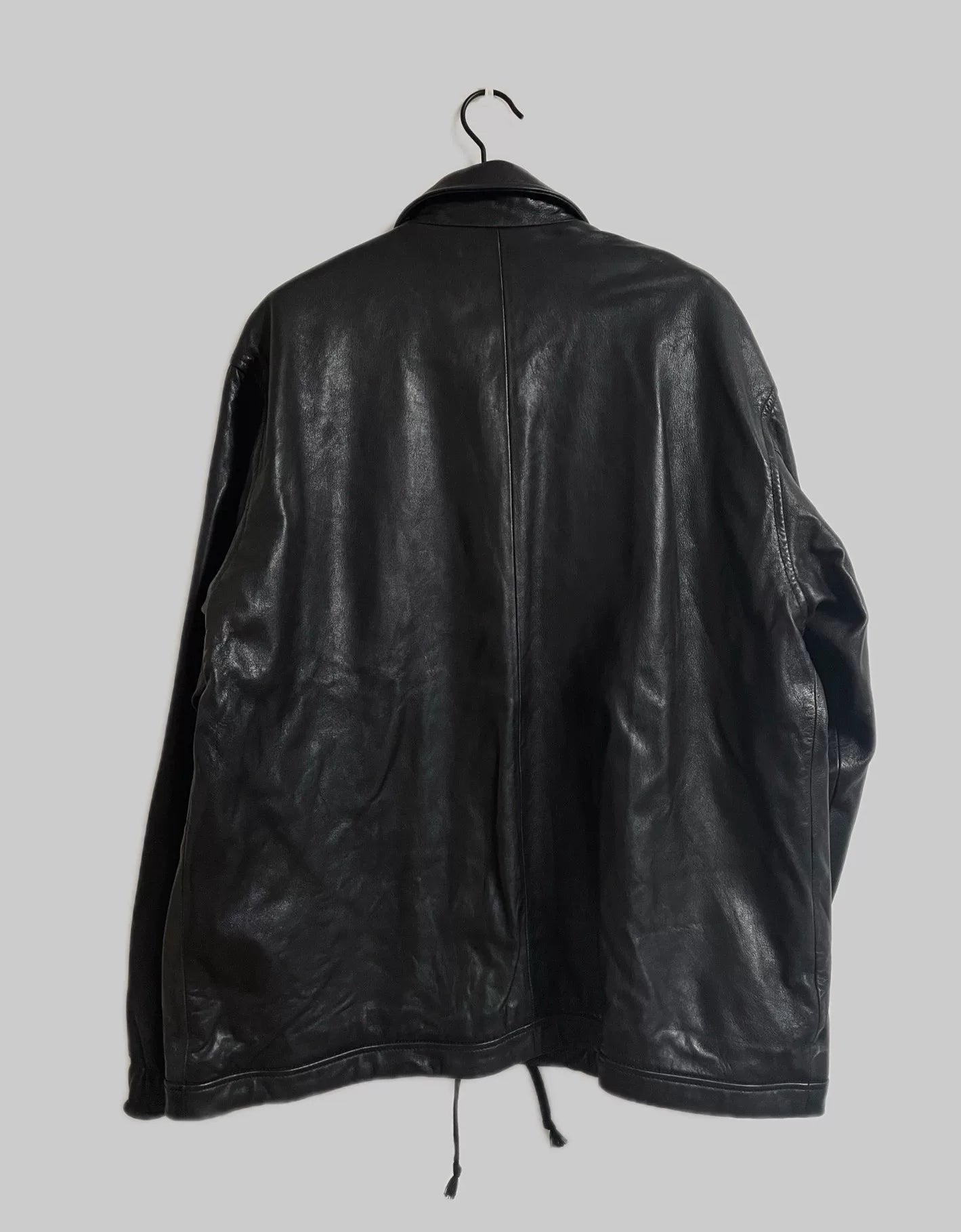 UNDERCOVER Eye Button Oversized Leather Jacket
