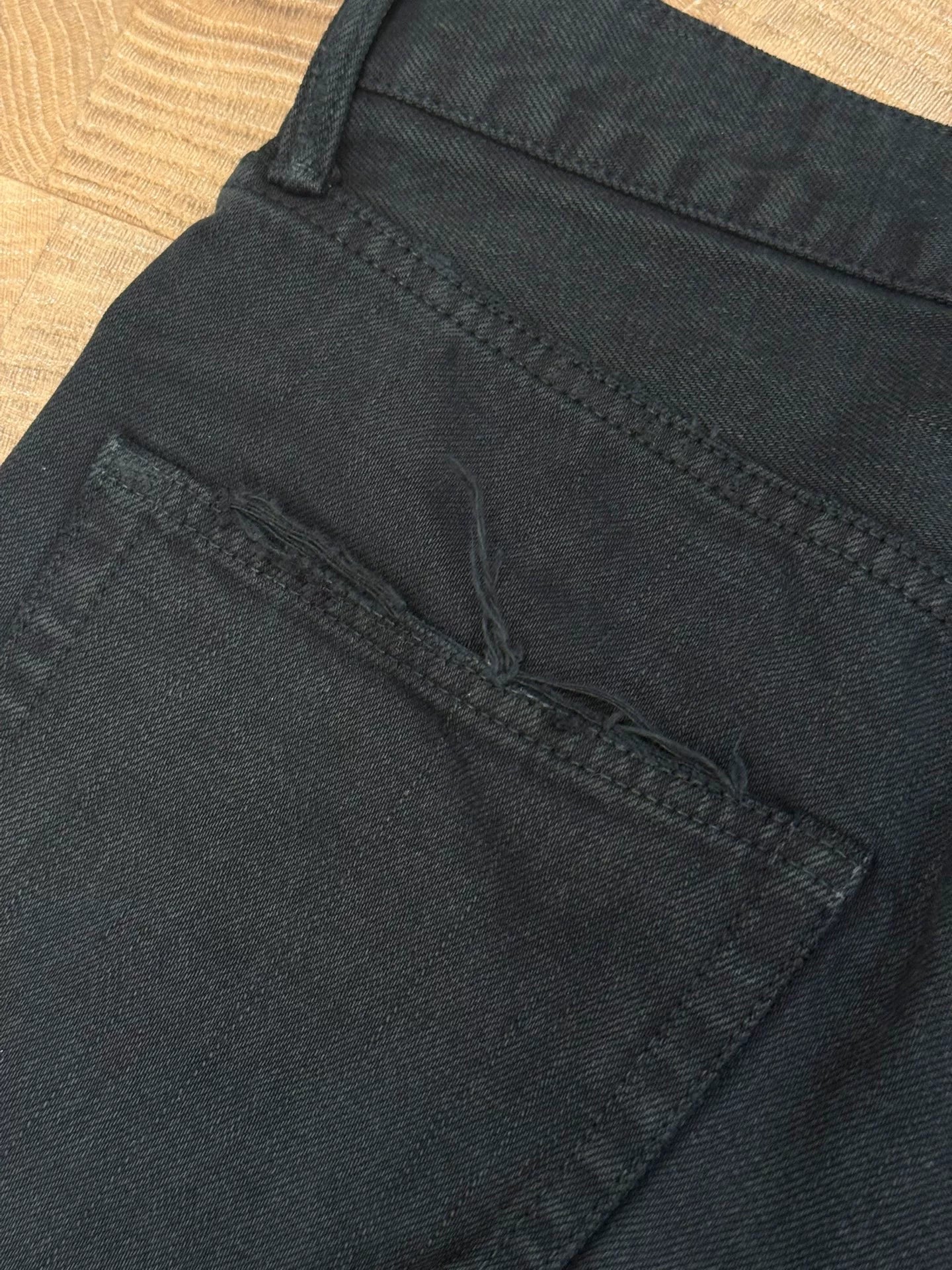 VISVIM 20SS Distressed Black Jeans
