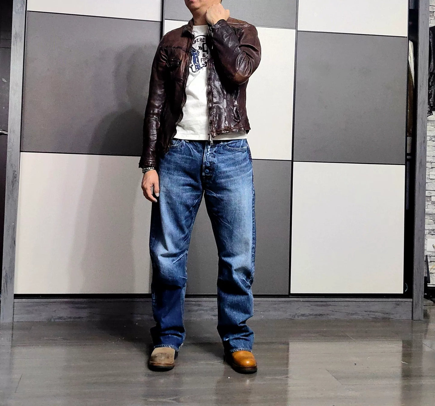 Giorgio Brato Leather Jacket Size 46