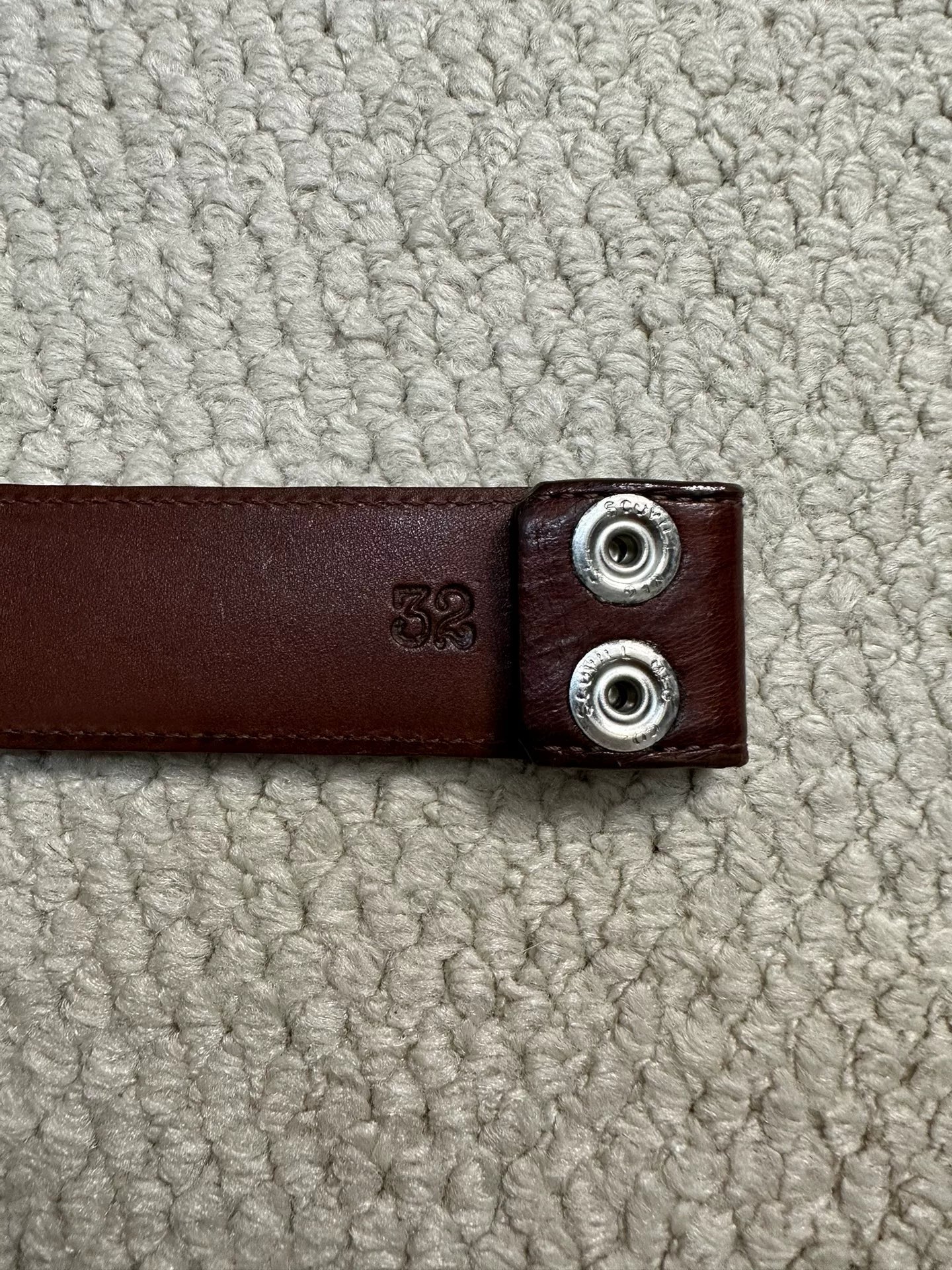 Chrome Hearts Brown Suede Cross Patch Belt 32
