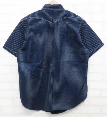 vintage Freewheelers Indigo Stripe Short Sleeve Shirt