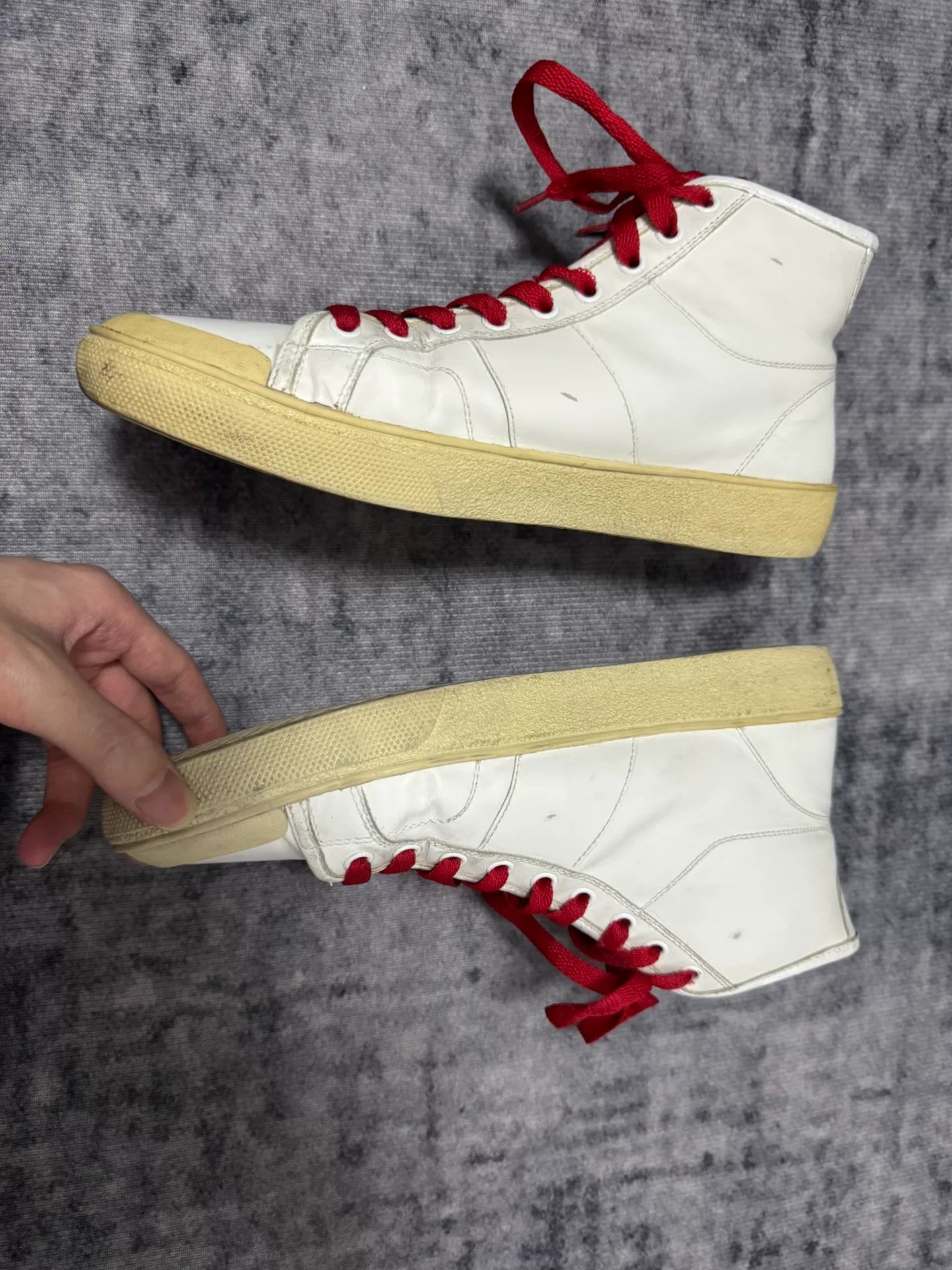 Saint Laurent High-Top Sneakers with Studs