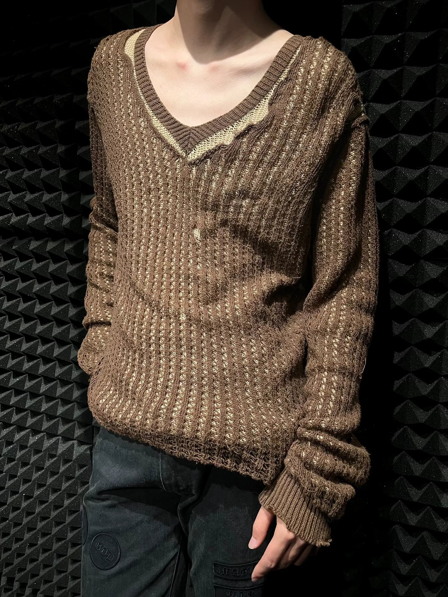 double-layer knitted sweater from number nine