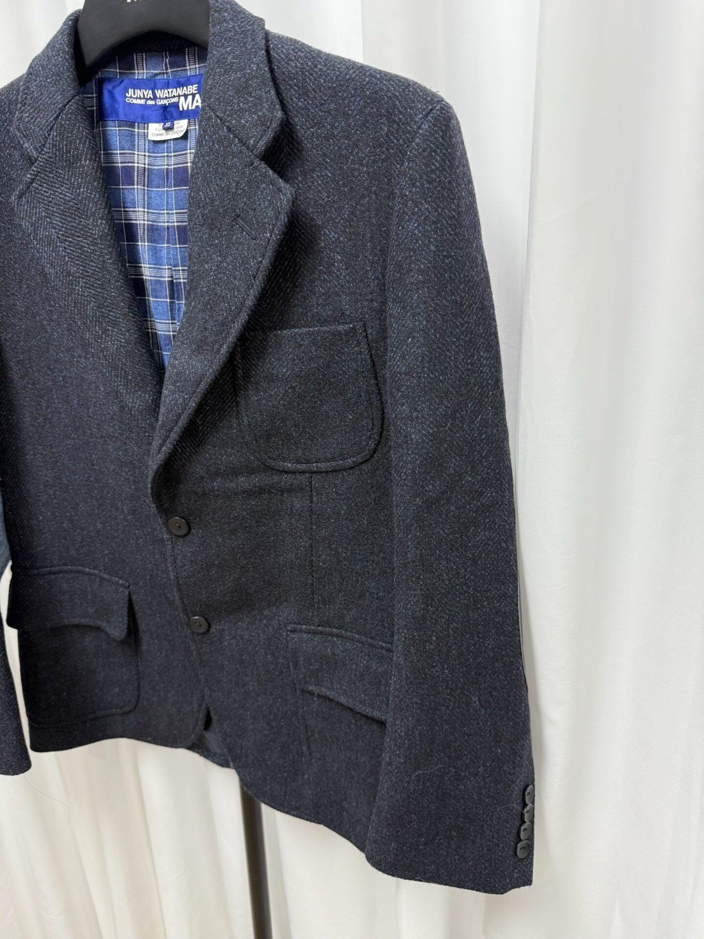 junya watanabe man denim jacket with leather