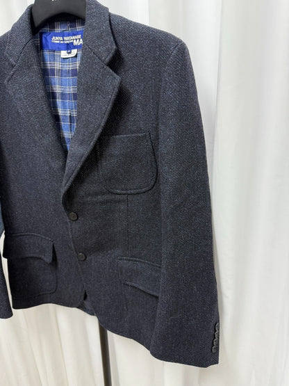 junya watanabe man denim jacket with leather