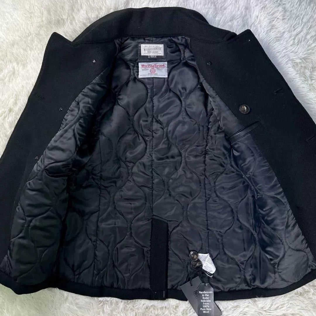 neighborhood harris tweed wool coat size s