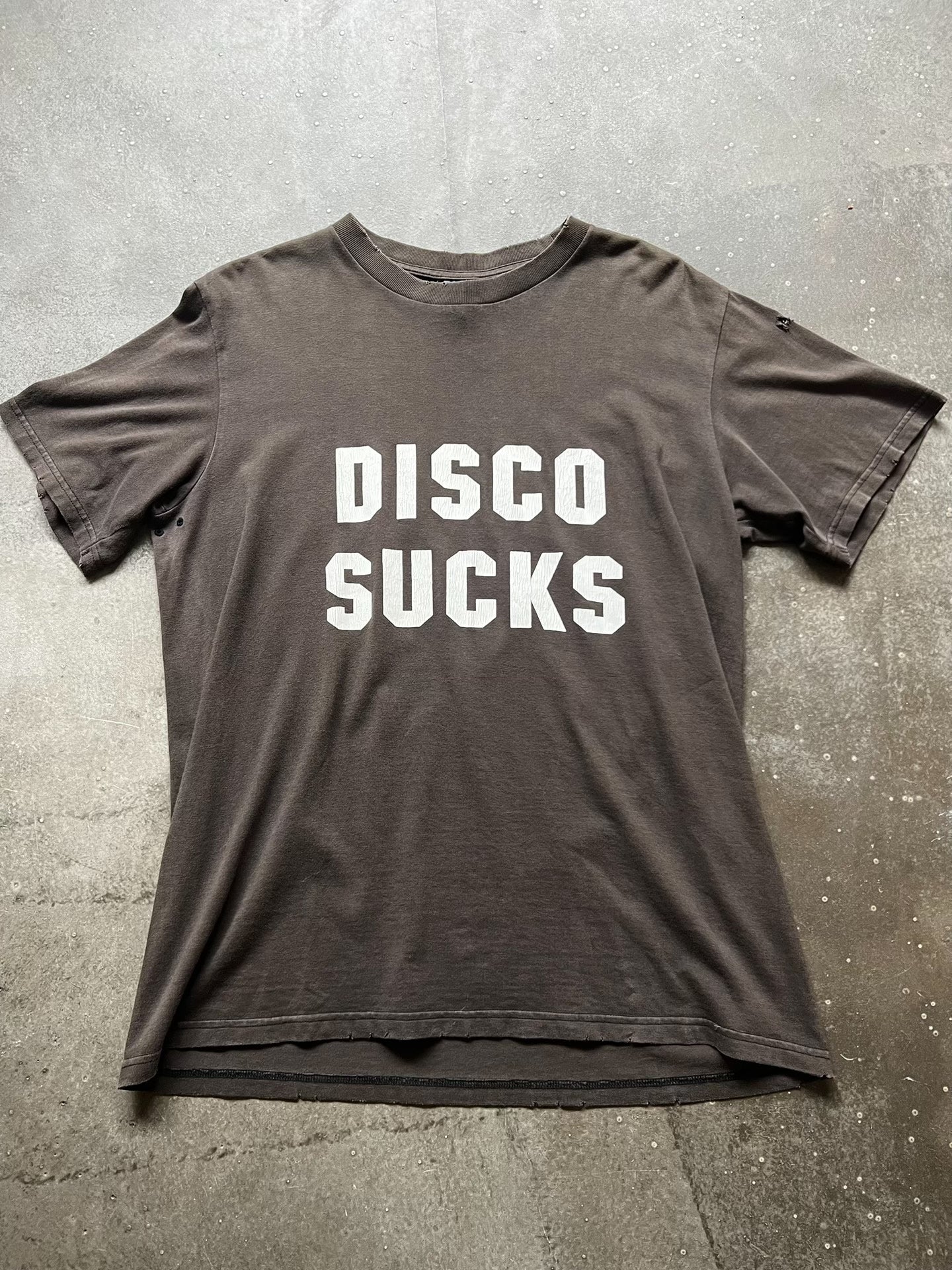 disco sucks slogan tee shirt