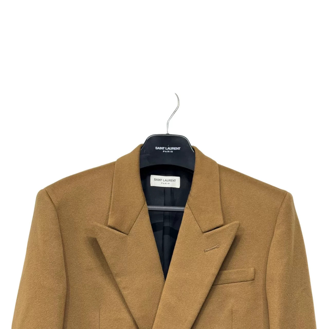 Saint Laurent Brown Double-Breasted Blazer