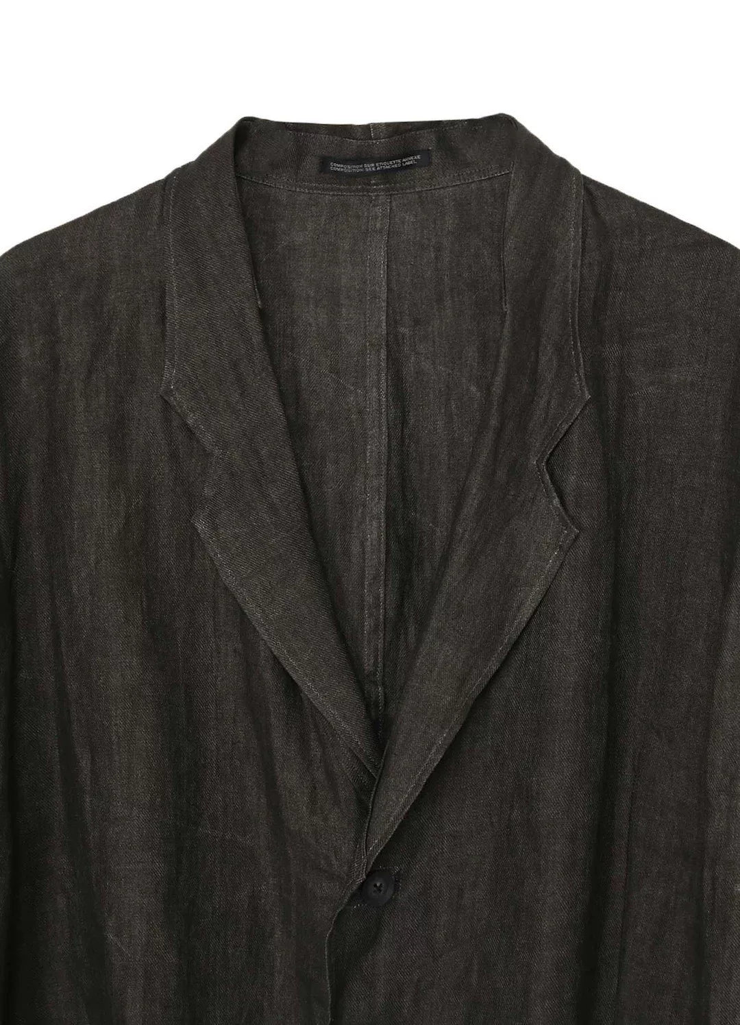 yohji yamamoto ink-dyed linen jacket