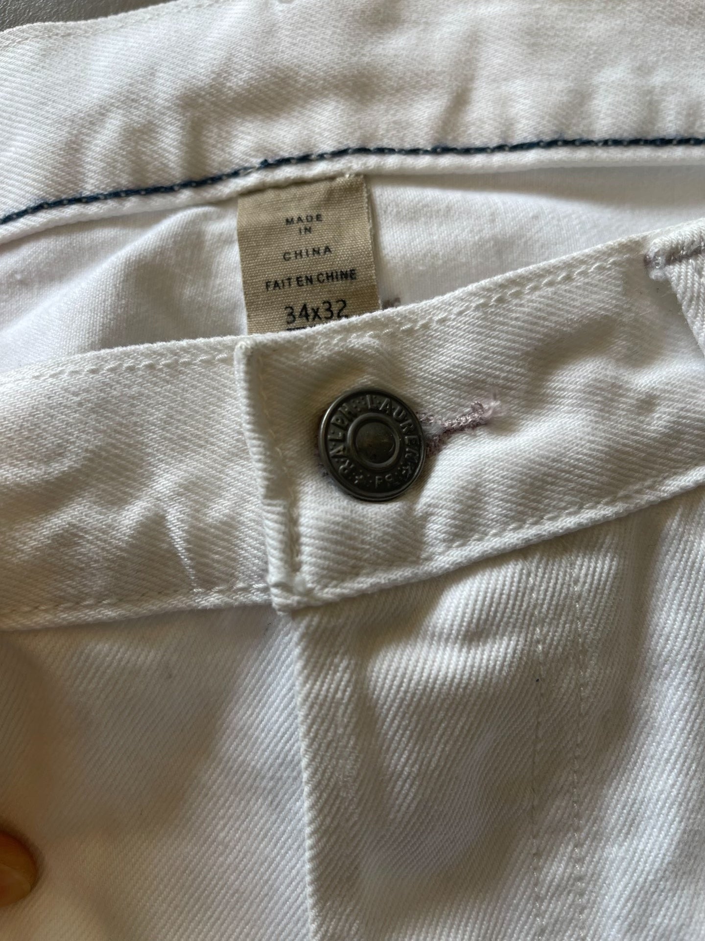 RRL Double RL White Denim Jeans