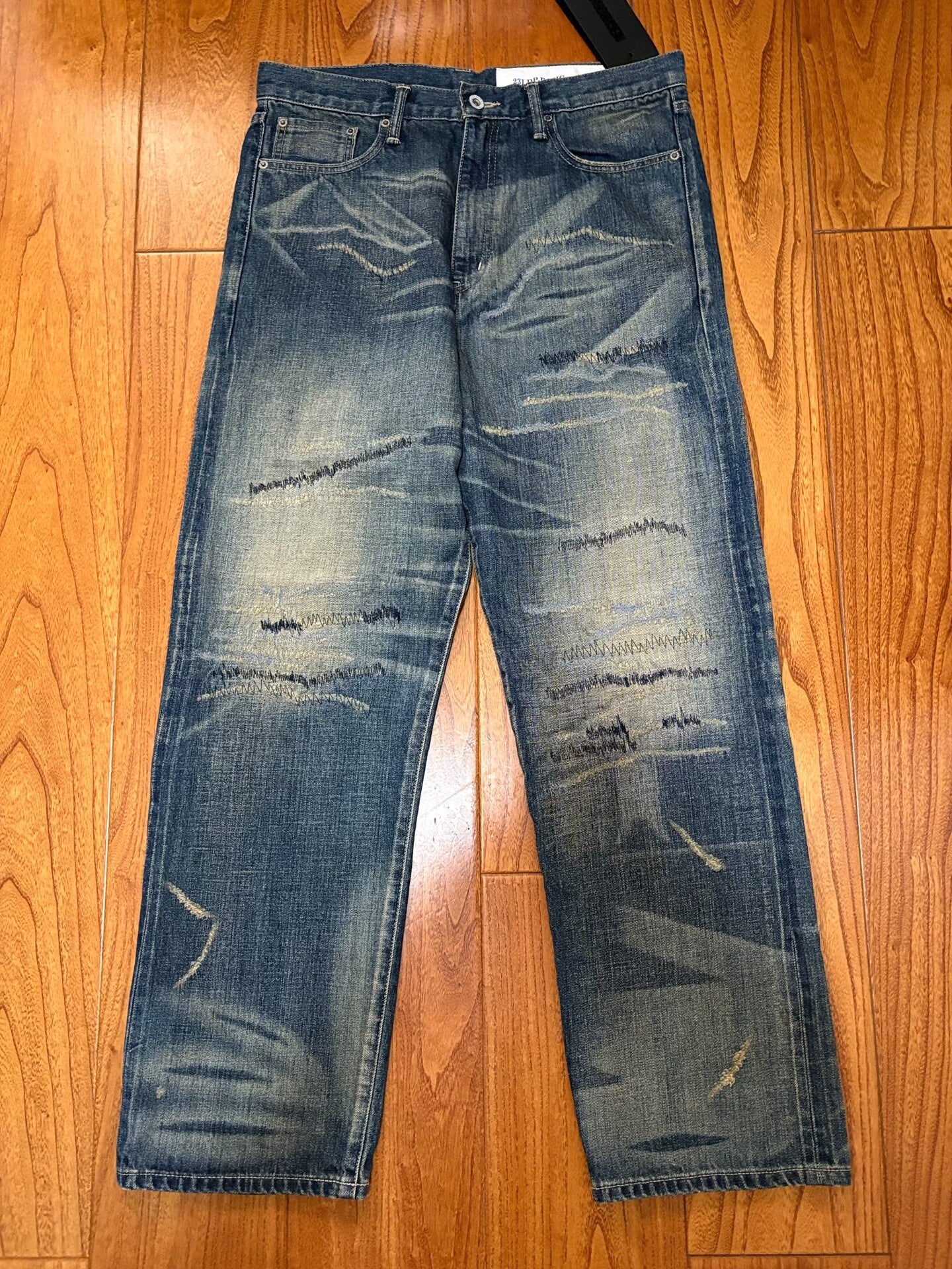 neighborhood savage denim distressed jeans
