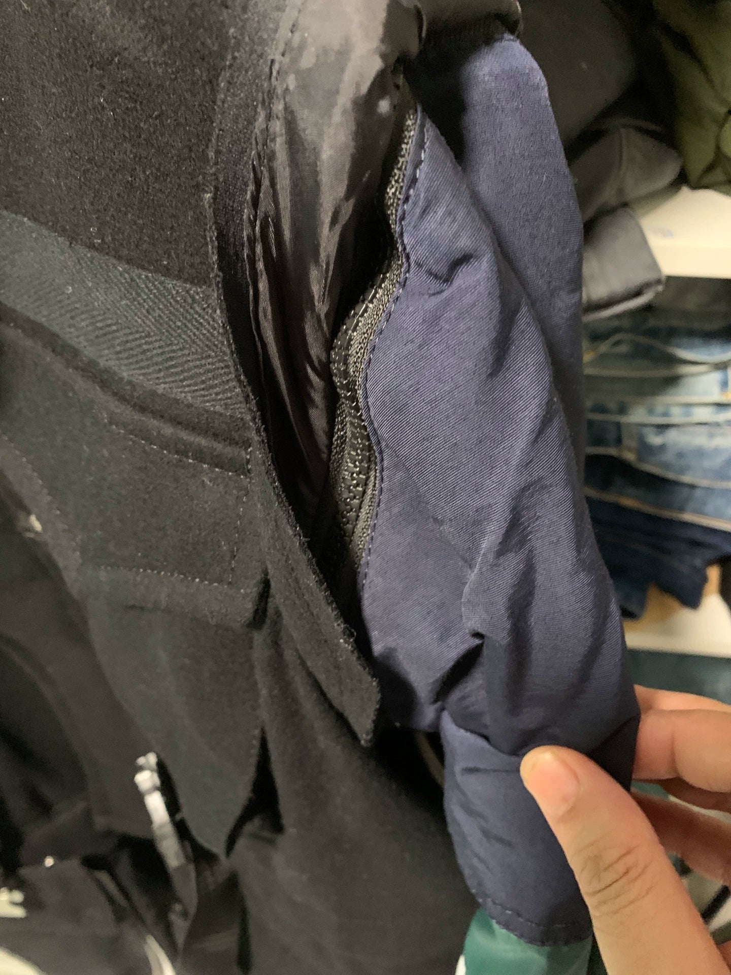 sacai autumn winter patchwork jacket