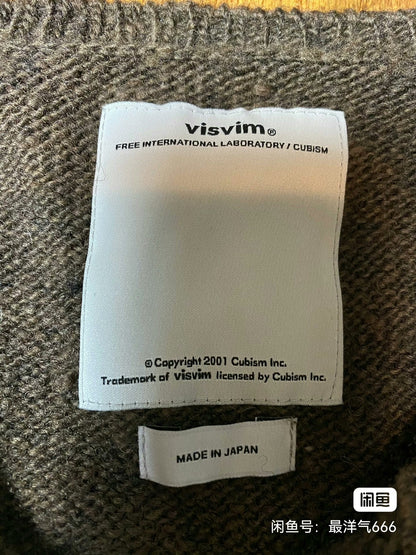 visvim 17AW college knit long sleeve sweater