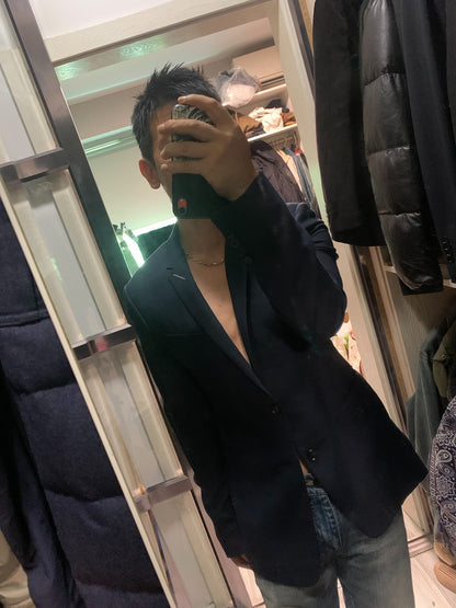 dior homme blue cashmere blazer size 48