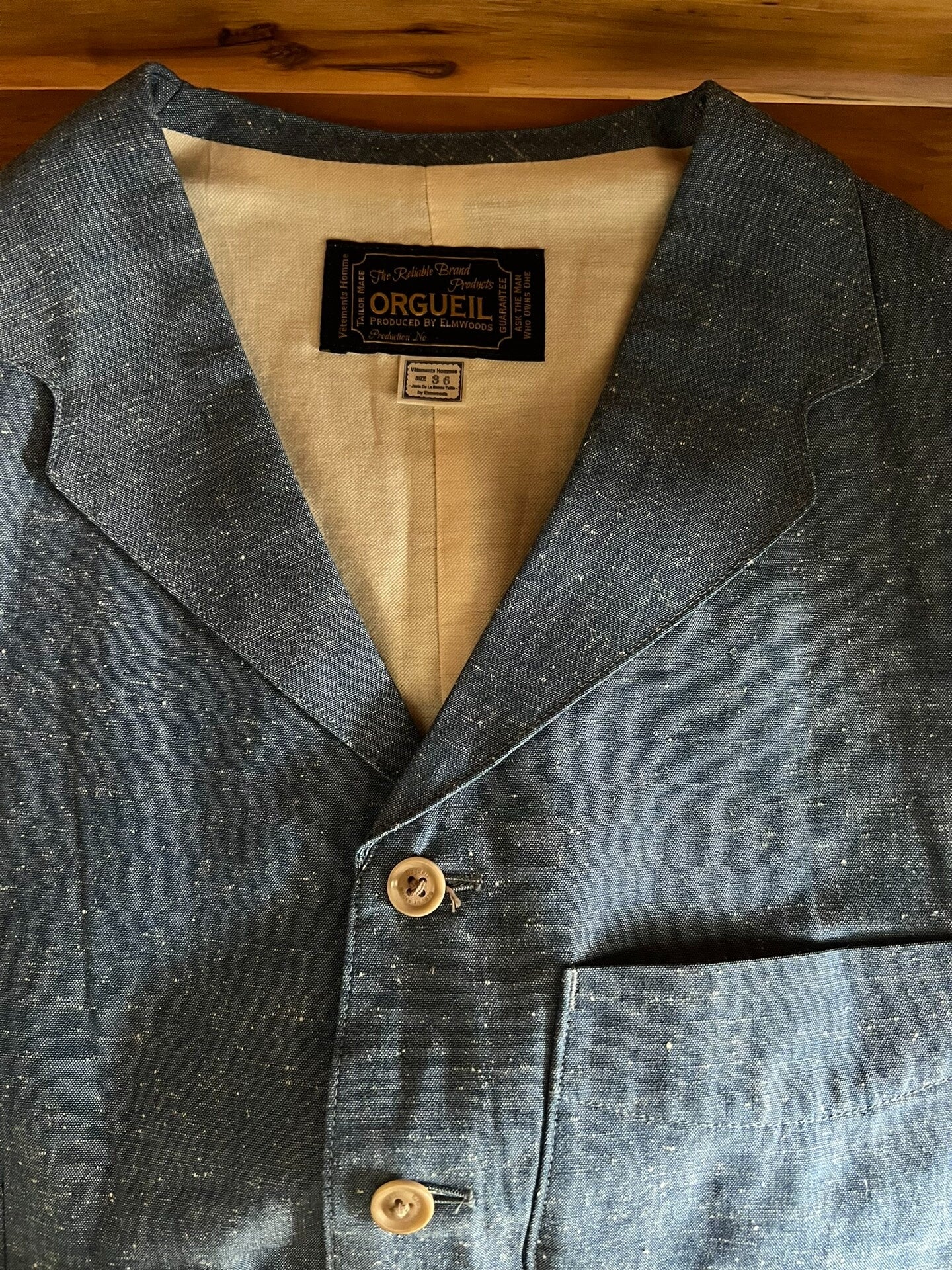 vintage blue denim work vest for men