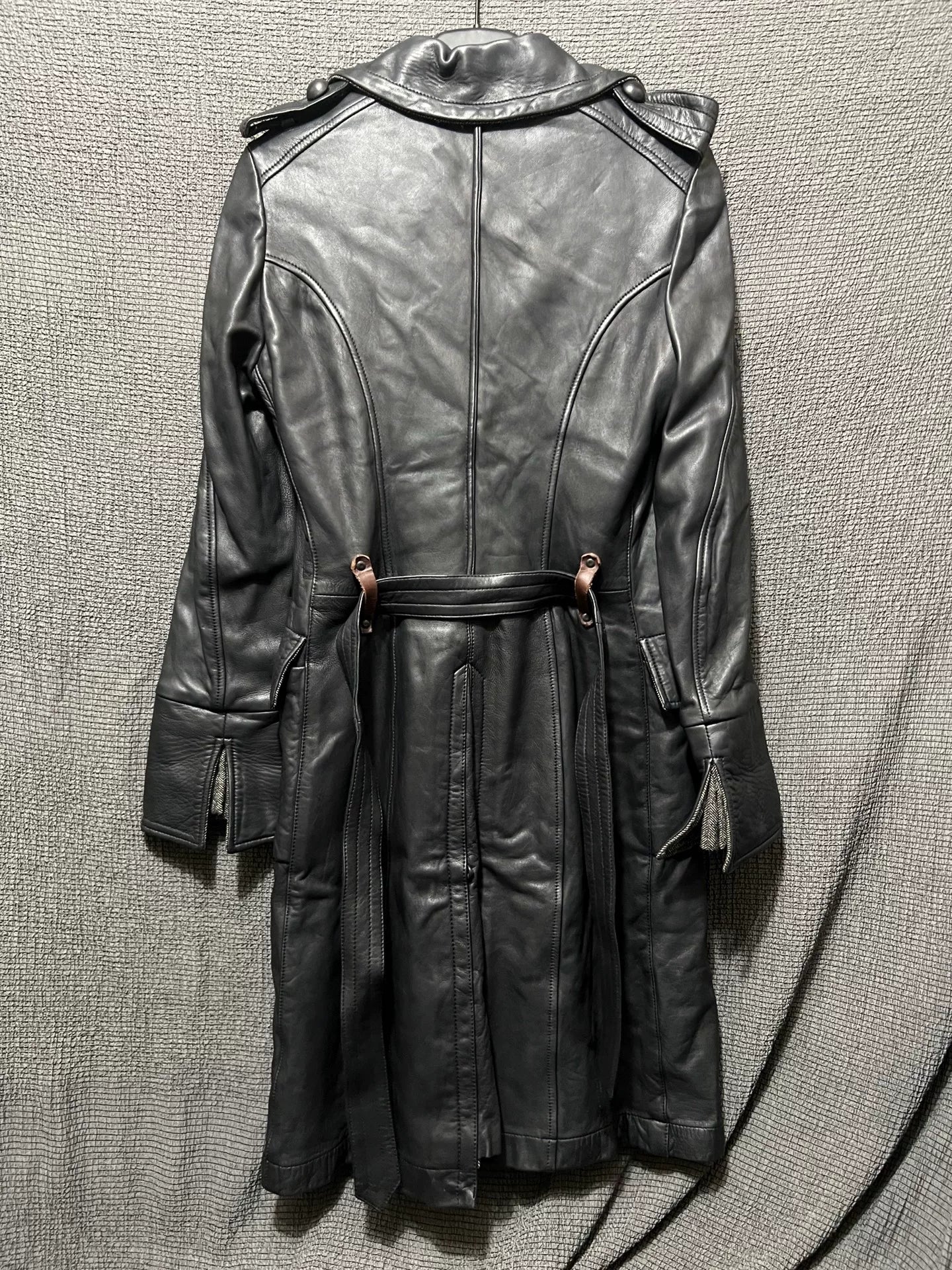 Isaac Sellam Double-Breasted Leather Coat