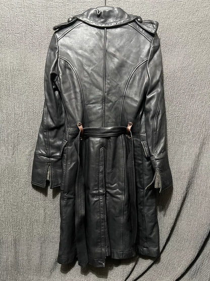 Isaac Sellam Double-Breasted Leather Coat