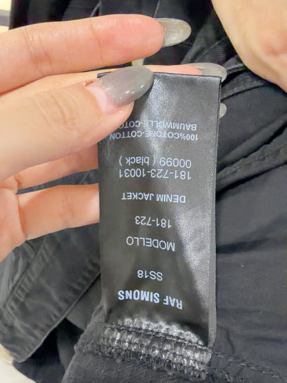 RAF SIMONS Floral Print Denim Jacket