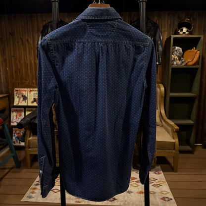 RRL Double RL Indigo Polka Dot Work Shirt