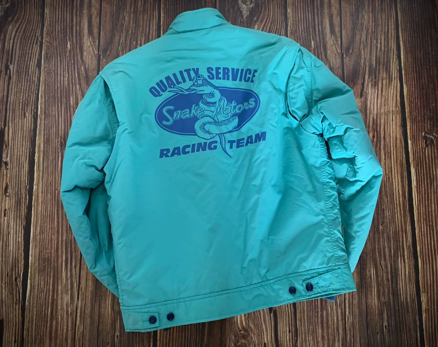 toys mccoy race track jacket in lake blue