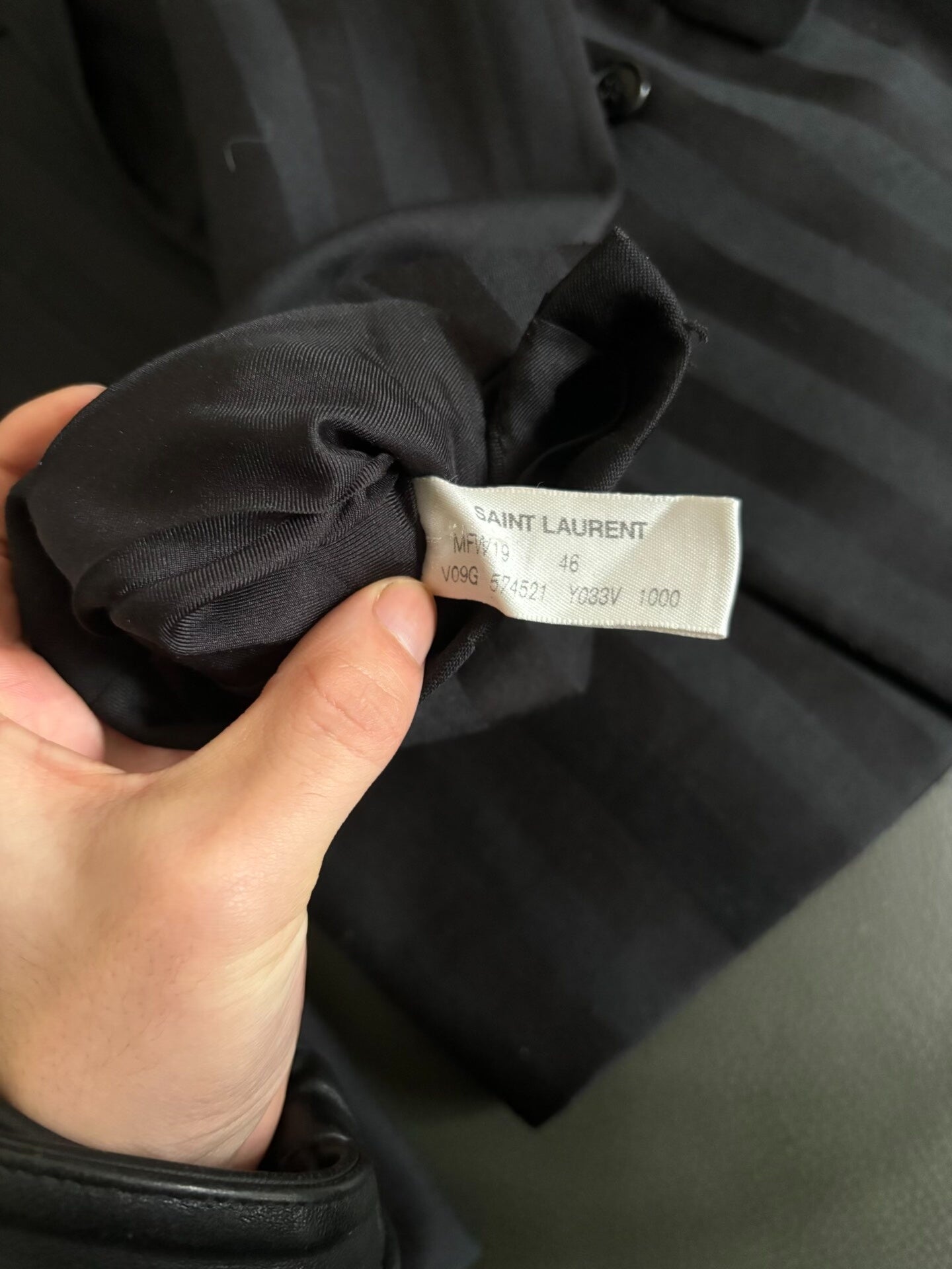 Saint Laurent Double-Breasted Black Suit Jacket