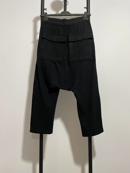 rick owens black cropped pants xs size