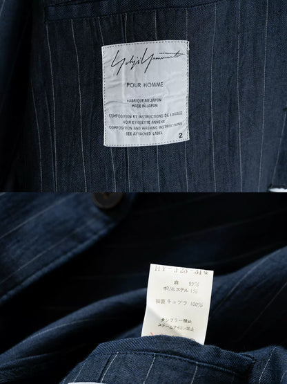 Yohji Yamamoto Striped Double-Layer Outer Jacket