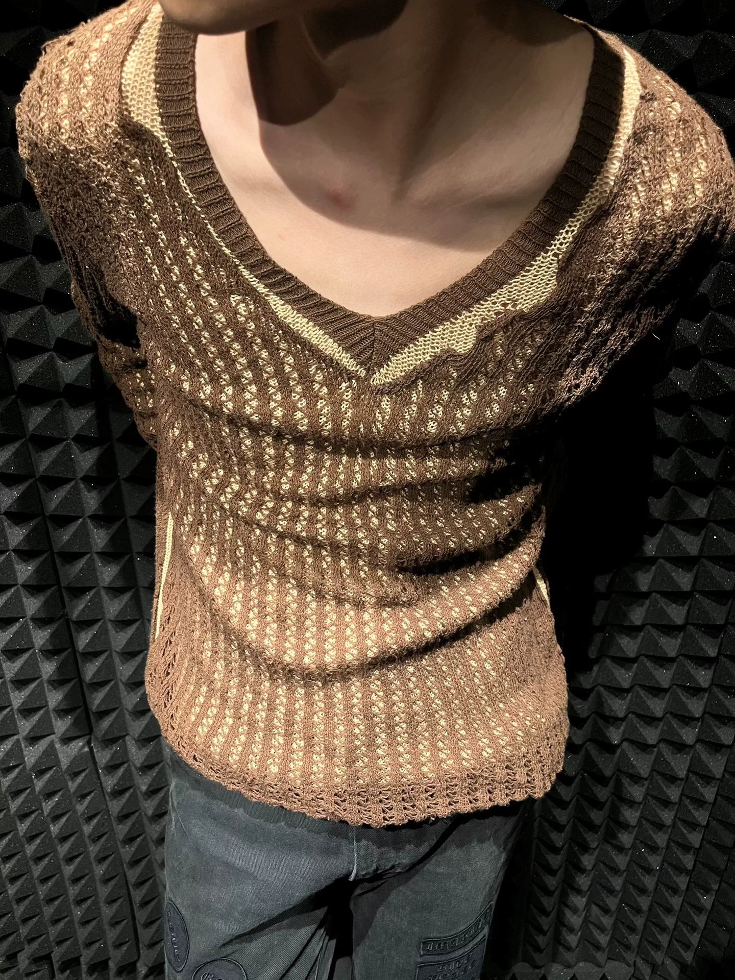 double-layer knitted sweater from number nine