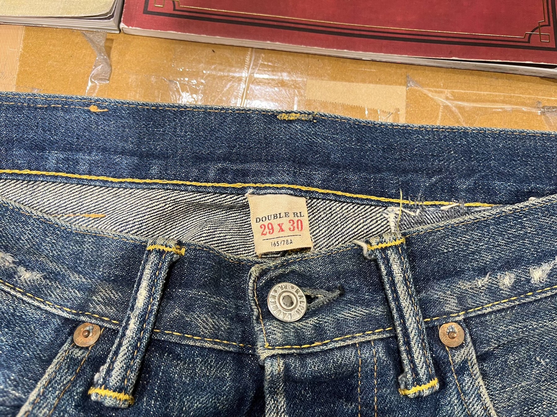 RRL Vintage Distressed Denim Jeans